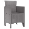 Chaises de jardin 4 pcs Gris clair 53 x 49 x 85 cm Plastique 