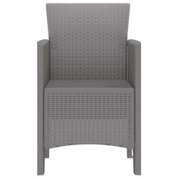Chaises de jardin 4 pcs Gris clair 53 x 49 x 85 cm Plastique 