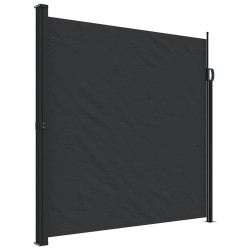 Auvent latéral rétractable noir 200x500 cm 
