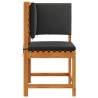 Fauteuil d'angle de jardin avec coussins en bois d'acacia massif 