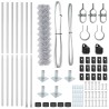 Jeu de Poteaux de Clôture Argent 10 x 1.2 m Acier galvanisé 