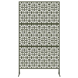 Écran de confidentialité vert olive 100x50x180 cm en acier. 