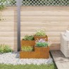 Jardinière 80x80x60 cm en acier résistant aux intempéries 