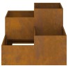 Jardinière 80x80x60 cm en acier résistant aux intempéries 
