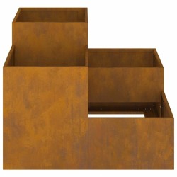 Jardinière 80x80x60 cm en acier résistant aux intempéries 