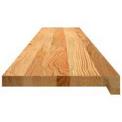 Appuis de fenêtre 2 pcs marron clair bois de chêne massif 