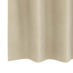 Rideaux occultants avec œillets 2 pièces en velours crème 