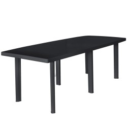 Table de jardin Anthracite 216x90x72 cm Plastique 