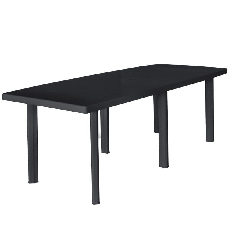 Table de jardin Anthracite 216x90x72 cm Plastique Table de jardin Anthracite 216x90x72 cm Plastique