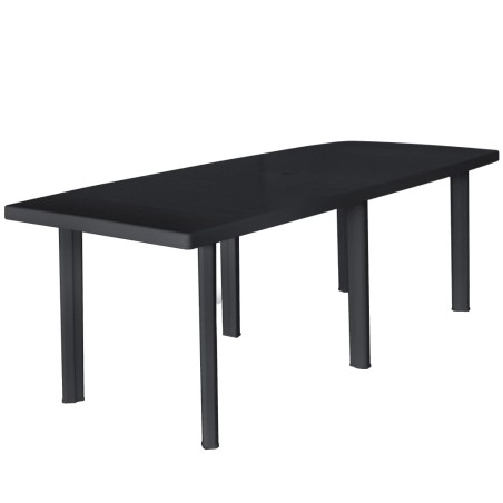 Table de jardin Anthracite 216x90x72 cm Plastique 