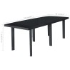 Table de jardin Anthracite 216x90x72 cm Plastique 
