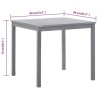 Table de jardin Gris 80x80x74 cm Bois d'acacia massif 