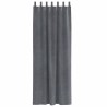 Rideaux occultants avec boucles de suspension 2 pcs en velours gris clair super léger 