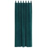 Rideaux occultants avec boucles de suspension 2 pcs Velours vert foncé 