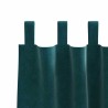 Rideaux occultants avec boucles de suspension 2 pcs Velours vert foncé 