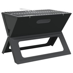 Grill BBQ - Pliable, Noir, 46x30x31 cm, Fabriqué en Acier 