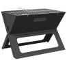 Grill BBQ - Pliable, Noir, 46x30x31 cm, Fabriqué en Acier 