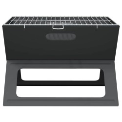 Grill BBQ - Pliable, Noir, 46x30x31 cm, Fabriqué en Acier 