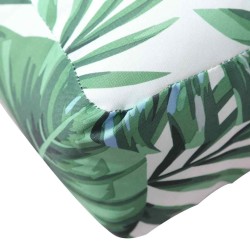 Coussin de palette à motif de feuilles 60x60x9,5 cm tissu 