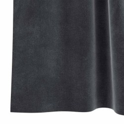 Rideaux occultants avec boucles de suspension 2 pcs en velours gris foncé 