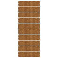 Bordures de pelouse 10 pcs 25x103 cm acier corten flexible 
