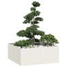 Jardinière blanc 100x100x40 cm acier 