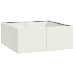 Jardinière blanc 100x100x40 cm acier 