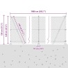 Jeu de Poteaux de Clôture Argent 10 x 1.2 m Acier galvanisé 