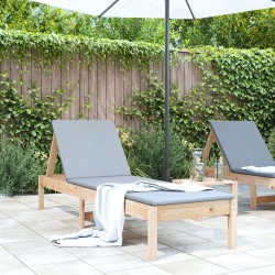 Chaise longue 199,5x60x74 cm bois massif de pin 