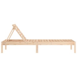 Chaise longue 199,5x60x74 cm bois massif de pin 