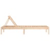 Chaise longue 199,5x60x74 cm bois massif de pin 