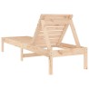 Chaise longue 199,5x60x74 cm bois massif de pin 