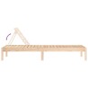 Chaise longue 199,5x60x74 cm bois massif de pin 