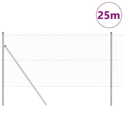 Clôture Hexagonale 1,4x25 m Acier Galvanisé 