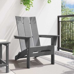 Chaise Adirondack pliante Gris clair 74,5x80,5x90 cm HDPE 