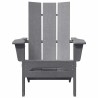 Chaise Adirondack pliante Gris clair 74,5x80,5x90 cm HDPE 