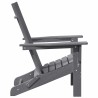 Chaise Adirondack pliante Gris clair 74,5x80,5x90 cm HDPE 