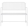 Banc Blanc Métal 103,5 x 51,5 x 90 cm Durable Banc d'extérieur 