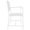 Banc Blanc Métal 103,5 x 51,5 x 90 cm Durable Banc d'extérieur 
