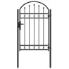 Porte de Clôture Gris 100 x 150 cm Acier peint par poudre 