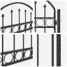 Porte de Clôture Gris 100 x 150 cm Acier peint par poudre 