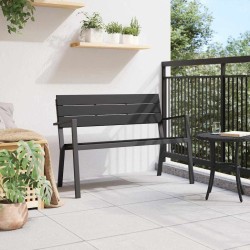 Banc de jardin en acier et WPC noir 