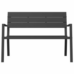 Banc de jardin en acier et WPC noir 
