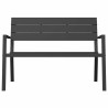 Banc de jardin en acier et WPC noir 