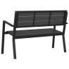 Banc de jardin en acier et WPC noir 