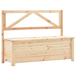 Banc de rangement 120 cm bois de pin massif 