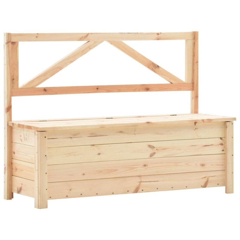 Banc de rangement 120 cm bois de pin massif 