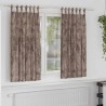 Rideaux en velours 2 pcs avec œillets cappuccino 175x140 cm 