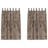 Rideaux en velours 2 pcs avec œillets cappuccino 175x140 cm 