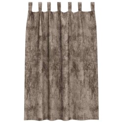 Rideaux en velours 2 pcs avec œillets cappuccino 175x140 cm 
